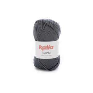 Katia Capri gemerceriseerd katoengaren, 50 gram, 82152 donkergrijs