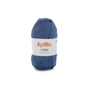 Katia Capri gemerceriseerd katoengaren, 50 gram, 82155 medium blauw