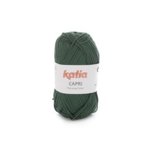 Katia Capri gemerceriseerd katoengaren, 50 gram, 82156 flessengroen