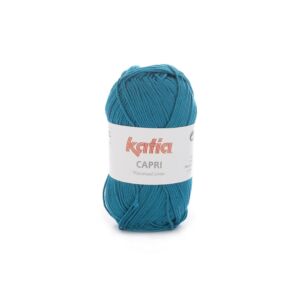 Katia Capri gemerceriseerd katoengaren, 50 gram, 82161 groenblauw