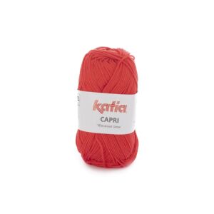 Katia Capri gemerceriseerd katoengaren, 50 gram, 82164 koraal