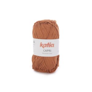 Katia Capri gemerceriseerd katoengaren, 50 gram, 82166 roestbruin
