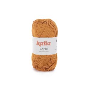 Katia Capri gemerceriseerd katoengaren, 50 gram, 82168 oker