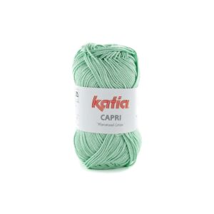 Katia Capri gemerceriseerd katoengaren, 50 gram, 82174 witachtig groen