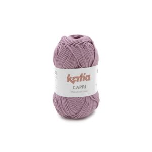 Katia Capri gemerceriseerd katoengaren, 50 gram, 82176 mauve