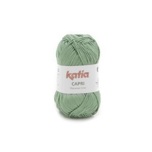 Katia Capri gemerceriseerd katoengaren, 50 gram, 82177 varen groen