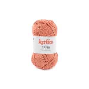 Katia Capri gemerceriseerd katoengaren, 50 gram, 82182 framboos rood