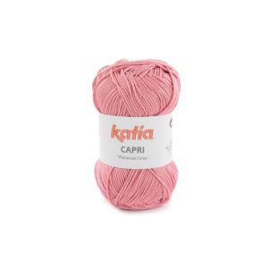 Katia Capri gemerceriseerd katoengaren, 50 gram, 82183 zalmrood