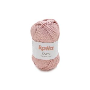Katia Capri gemerceriseerd katoengaren, 50 gram, 82184 kauwgom roze