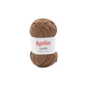 Katia Capri gemerceriseerd katoengaren, 50 gram, 82186 bruin beige