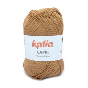 Katia Capri gemerceriseerd katoengaren, 50 gram, 82188 camel
