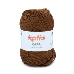 Katia Capri gemerceriseerd katoengaren, 50 gram, 82189 bruin