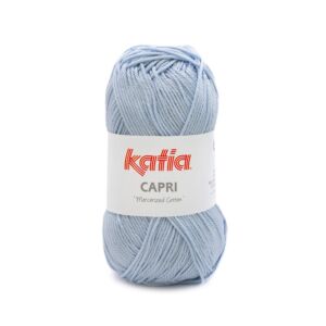 Katia Capri gemerceriseerd katoengaren, 50 gram, 82198 pastelblauw