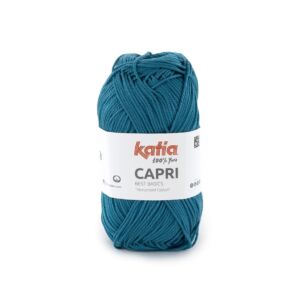 Katia Capri gemerceriseerd katoengaren, 50 gram, 82208 perzisch blauw