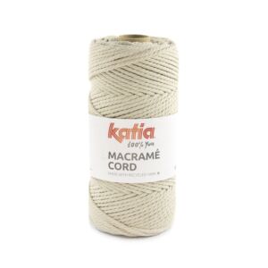 Katia macrame cord, 5 mm, 500 gram, c.a. 100 meter, beige
