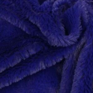 Teddy pluche stof / imitatiebont, 145 cm, blauw