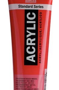 Talens Amsterdam acrylverf, 120 ml, 317 Transparantrood Middel