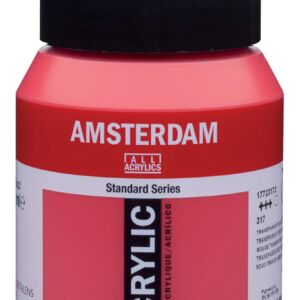 Talens Amsterdam acrylverf, 500 ml, 317 Transparantrood middel