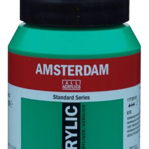 Talens Amsterdam acrylverf, 500 ml, 619 Permanentgroen donker