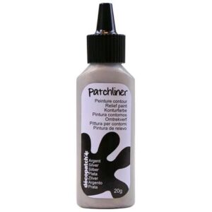 Decopatch patchliner contourpaint, 20 gram, zilver