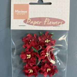 Papieren bloemen, rood