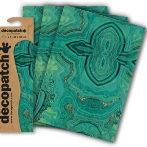 Decopatchpapier A3 - vintage groen, 3 vel C863
