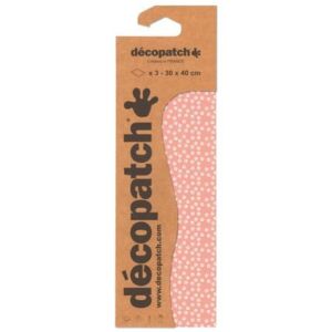 Decopatchpapier A3 - oranje met zilvergrijze hondenpootjes, 3 vel C886