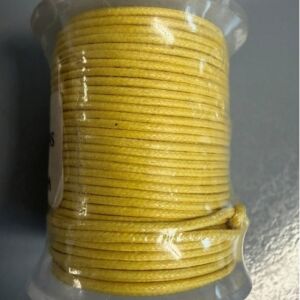 OUTLET Katoenen waskoord / waxkoord, 1mm, 20 meter, geel