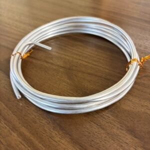 OUTLET Alu draad / aluminiumdraad, 4 mm, 3 meter mat zilver