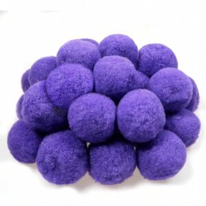OUTLET Pompoentjes/pompons/pompoms, 25 mm, 40 st, Paars